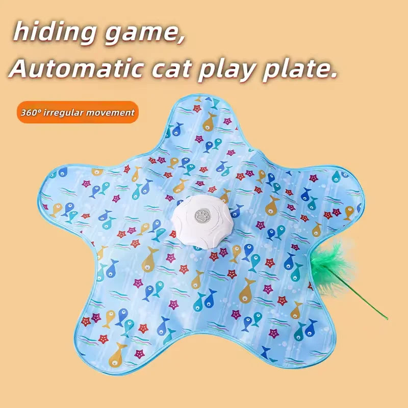 Cat Toy Interactive Hide and Seek Cat Toy with Bird Call Action Activated Mobile Hidden Feather Cat Kitten Teasing Toy3 Modes US